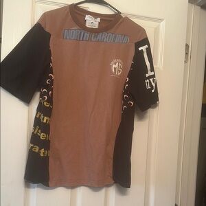 Marine Serre Brown and Black 'North Carolina' Short Sleeve Tee